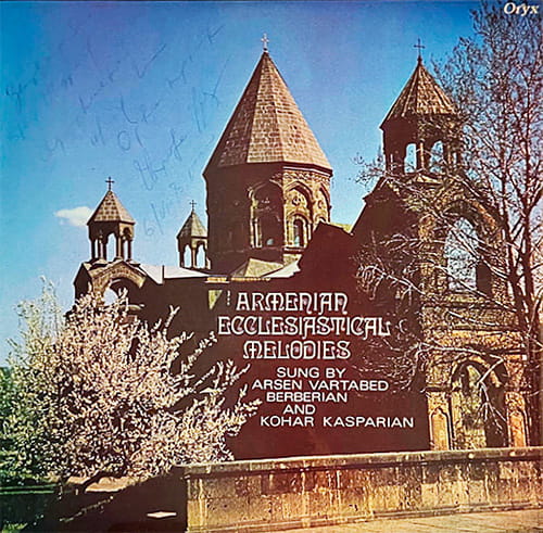 Грампластинка &laquo;Армянская духовная музыка&raquo; (Armenian Ecclesiastical Melodies), 1969 год, ORYX - 1500